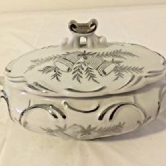 Norcrest Fine China FOR YOUR SILVER WEDDING ANNIVERSARY Bowl & Lid Made In Japan - Picture 8 of 8